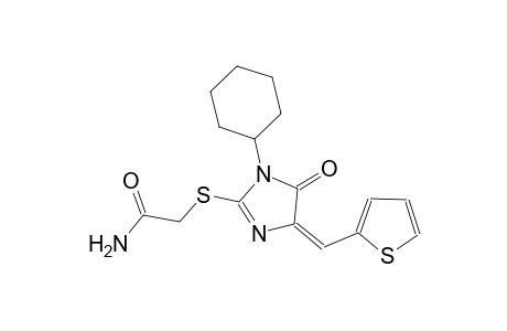 2-{[(4E)-1-cyclohexyl-5-oxo-4-(2-thienylmethylene)-4,5-dihydro-1H-imidazol-2-yl]sulfanyl}acetamide
