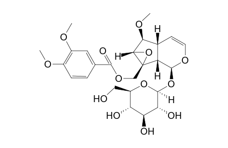 [(1aS,1bS,2S,5aR,6S,6aS)-2-(beta-D-Glucopyranosyloxy)-1b,5a,6,6a-tetrahydro-6-methoxyoxireno[4,5]cyclopenta[1,2-c]pyran-1a(2H)-yl]methyl 3,4-Dimethoxybenzoate