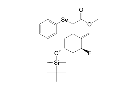 (1'RS,2RS,3'S,5'R)-[5'-((tert-Butyldimethylsilanyl)oxy)-3'-fluoro-2'-methylenecyclohexyl](phenylselanyl)acetic acid methyl ester