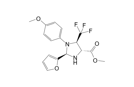 Methyl 2-(furan-2-yl)-1-(4-methoxyphenyl)-5-(trifluoromethyl)imidazolidine-4-carboxylate