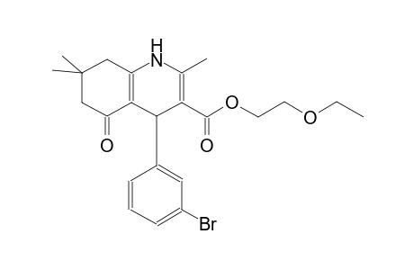 2-ethoxyethyl 4-(3-bromophenyl)-2,7,7-trimethyl-5-oxo-1,4,5,6,7,8-hexahydro-3-quinolinecarboxylate