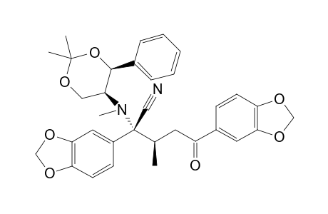 (2R,3R)-2,5-bis{(Benzo[d]-(1,3)-dioxol-6'-yl)-2-[methyl-[(4S,5S)-2',2'-dimethyl-4'-phenyl-1',3'-dioxan-5'-yl)amino}-3-methyl-5-oxopentanenitrile