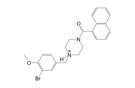 1-(3-bromo-4-methoxybenzyl)-4-(1-naphthoyl)piperazin-1-ium