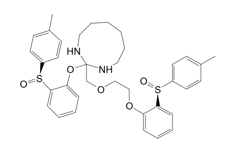 5.lambda.4,14.lambda.4-Dibenzo[b,n][1,16,19,4,13,5,12]trioxadithiadi azacycloheneicosine, 7,8,9,10,11,12,20,21,23,24-decahydro-5,14-bis(4-methylphenyl)-, 5,14-dioxide, [5S-(5R*,14R*)]-