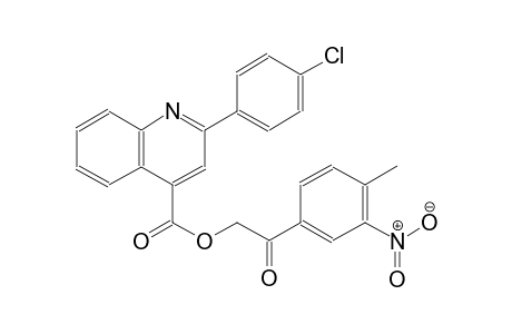 4-quinolinecarboxylic acid, 2-(4-chlorophenyl)-, 2-(4-methyl-3-nitrophenyl)-2-oxoethyl ester