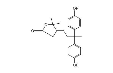 4-[3,3-bis(p-hydroxyphenyl)butyl]dihydro-5,5-dimethyl-2(3H)-furanone