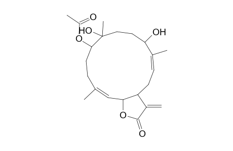 (1s,2s,3e,7s,8r,11s,12z)-7-acetoxy-8,11-dihydroxycembra-3,12,15-trien-17,2-olide