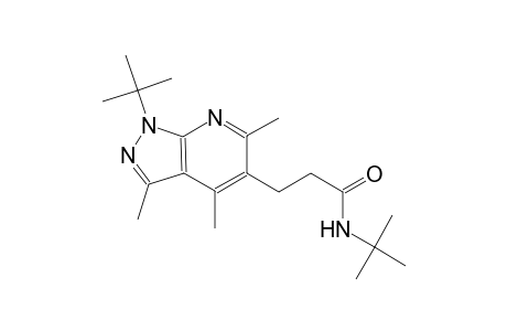 1H-pyrazolo[3,4-b]pyridine-5-propanamide, N,1-bis(1,1-dimethylethyl)-3,4,6-trimethyl-