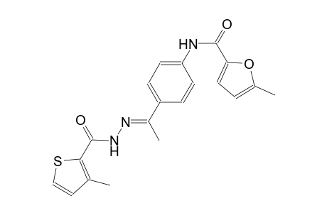 5-methyl-N-(4-{(1E)-N-[(3-methyl-2-thienyl)carbonyl]ethanehydrazonoyl}phenyl)-2-furamide