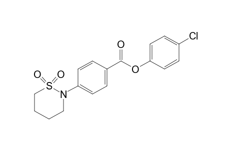 p-(tetrahydro-2H-1,2-thiazin-2-yl)benzoic acid, p-chlorophenyl ester, S,S-dioxide