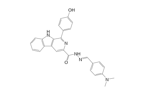 1-(4-Hydroxyphenyl)-N'-(4-N,N-dimethylaminobenzylidene)-9H-pyrido[3,4-b]indole-3-carbohydrazide