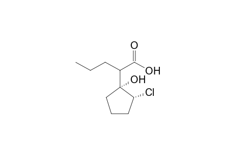 (2'R*,1'R*,2'R*)-2-(2'-Chloro-1'-hydroxycyclopentyl)pentanoic acid
