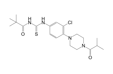 N-[3-chloro-4-(4-isobutyryl-1-piperazinyl)phenyl]-N'-(2,2-dimethylpropanoyl)thiourea