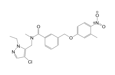N-[(4-chloro-1-ethyl-1H-pyrazol-5-yl)methyl]-N-methyl-3-[(3-methyl-4-nitrophenoxy)methyl]benzamide