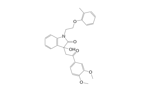 2H-indol-2-one, 3-[2-(3,4-dimethoxyphenyl)-2-oxoethyl]-1,3-dihydro-3-hydroxy-1-[2-(2-methylphenoxy)ethyl]-