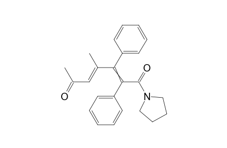 4-Methyl-6-oxo-2,3-diphenyl-hepta-(2E/2Z),4E-dienoic acid-pyrrolidine
