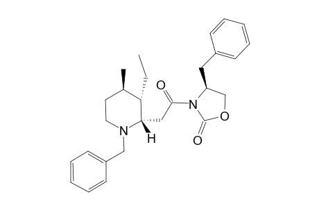 N-Benzyl-4-methyl-3-ethyl-2-[(2''-oxo-4''-benzyloxazol-2"-yl)-2'-oxoethyl]piperidine