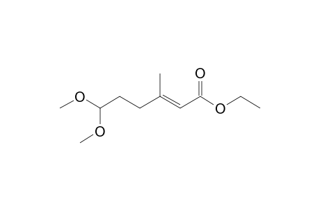 (E)-6,6-dimethoxy-3-methyl-2-hexenoic acid ethyl ester