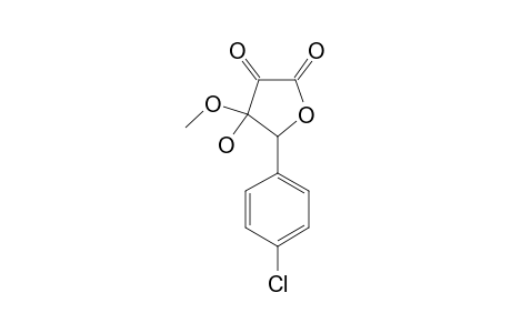 5-(4-chlorophenyl)-4-hydroxy-4-methoxy-tetrahydrofuran-2,3-quinone
