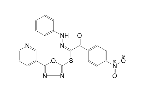 5-(3-pyridinyl)-1,3,4-oxadiazol-2-yl (1E)-2-(4-nitrophenyl)-2-oxo-N-phenylethanehydrazonothioate