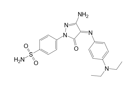 p-{3-amino-4-[p-(diethylamino)phenylimino]-5-oxo-2-pyrazolin-1-yl}benzenesulfonamide