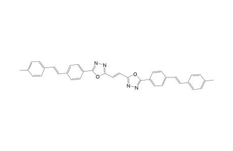 2-[4-[(E)-2-(p-tolyl)vinyl]phenyl]-5-[(E)-2-[5-[4-[(E)-2-(p-tolyl)vinyl]phenyl]-1,3,4-oxadiazol-2-yl]vinyl]-1,3,4-oxadiazole