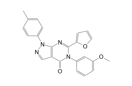 4H-pyrazolo[3,4-d]pyrimidin-4-one, 6-(2-furanyl)-1,5-dihydro-5-(3-methoxyphenyl)-1-(4-methylphenyl)-