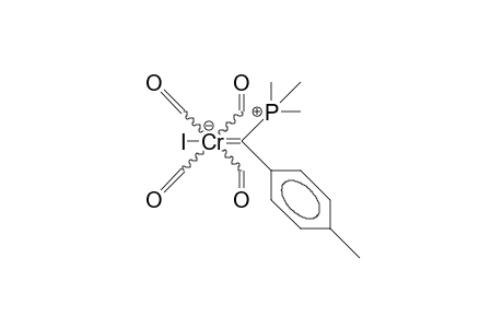 trans-Tetracarbonyl-iodo-(4-methyl-A-[trimethylphosphoranylidene]-benzyl) chromium