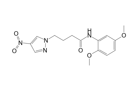 1H-Pyrazole-1-butanamide, N-(2,5-dimethoxyphenyl)-4-nitro-