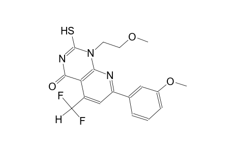 pyrido[2,3-d]pyrimidin-4(1H)-one, 5-(difluoromethyl)-2-mercapto-1-(2-methoxyethyl)-7-(3-methoxyphenyl)-