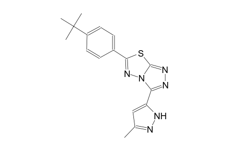 6-(4-tert-butylphenyl)-3-(3-methyl-1H-pyrazol-5-yl)[1,2,4]triazolo[3,4-b][1,3,4]thiadiazole