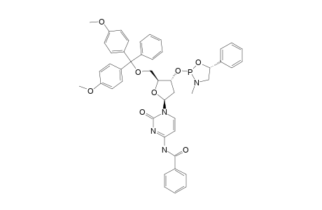 (SP)-N4-BENZOYL-5'-O-[BIS-(4-METHOXYPHENYL)-PHENYLMETHYL]-3'-O-[(2S,5S)-3-METHYL-5-PHENYL-1,3,2-OXAZAPHOSPHOLIDIN-2-YL]-2'-DEOXYCYTIDINE