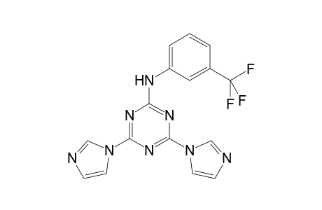 4,6-bis(1-imidazolyl)-N-[3-(trifluoromethyl)phenyl]-1,3,5-triazin-2-amine