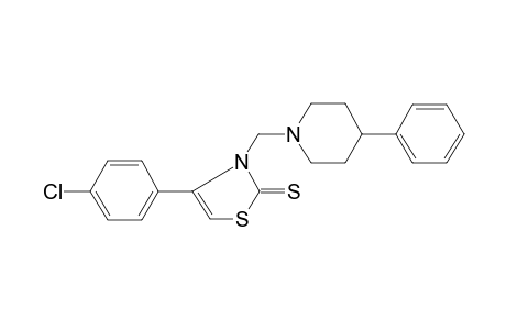 4-(4-Chlorophenyl)-3-[(4-phenyl-1-piperidinyl)methyl]-2-thiazolethione