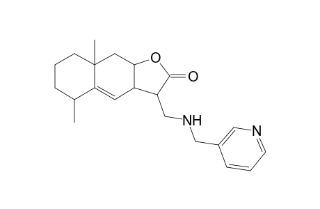 5,8a-dimethyl-3-[(3-pyridinylmethylamino)methyl]-3,3a,5,6,7,8,9,9a-octahydrobenzo[f]benzofuran-2-one