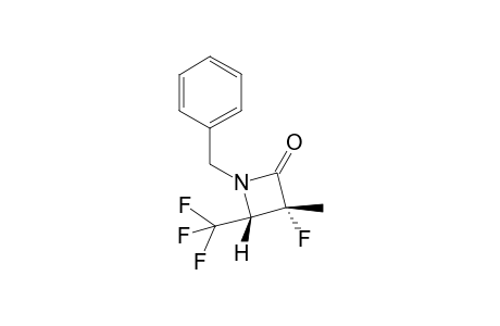 trans-1-Benzyl-3-fluoro-3-methyl-4-(trifluoromethyl)-2-azetinone