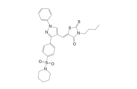 4-thiazolidinone, 3-butyl-5-[[1-phenyl-3-[4-(1-piperidinylsulfonyl)phenyl]-1H-pyrazol-4-yl]methylene]-2-thioxo-, (5Z)-