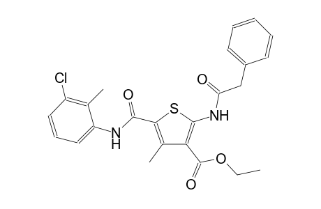 3-thiophenecarboxylic acid, 5-[[(3-chloro-2-methylphenyl)amino]carbonyl]-4-methyl-2-[(phenylacetyl)amino]-, ethyl ester