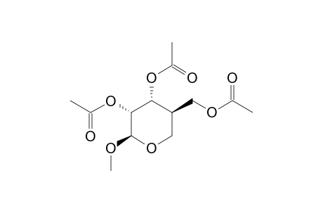 2,3,6-TRI-O-ACETYL-4-DEOXY-4-C-HYDROXYMETHYL-1-O-METHYL-ALPHA-L-LYXOPYRANOSE
