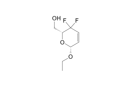 Ethyl (cis)-4,4-difluoro-2,3,4-trideoxy-.beta.-DL-Glycero-hex-2-enopyranoside