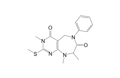 3,8,9-trimethyl-2-(methylthio)-6-phenyl-5,6,8,9-tetrahydro-3H-pyrimido[4,5-e][1,4]diazepine-4,7-dione