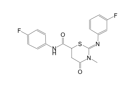2H-1,3-thiazine-6-carboxamide, N-(4-fluorophenyl)-2-[(3-fluorophenyl)imino]tetrahydro-3-methyl-4-oxo-, (2Z)-