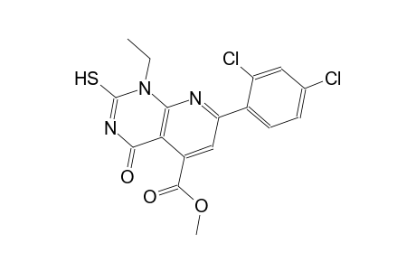 pyrido[2,3-d]pyrimidine-5-carboxylic acid, 7-(2,4-dichlorophenyl)-1-ethyl-1,4-dihydro-2-mercapto-4-oxo-, methyl ester