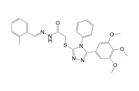 acetic acid, [[4-phenyl-5-(3,4,5-trimethoxyphenyl)-4H-1,2,4-triazol-3-yl]thio]-, 2-[(E)-(2-methylphenyl)methylidene]hydrazide