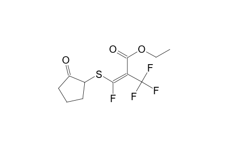 ethyl (2E)-3-fluoro-3-[(2-oxocyclopentyl)sulfanyl]-2-(trifluoromethyl)-2-propenoate