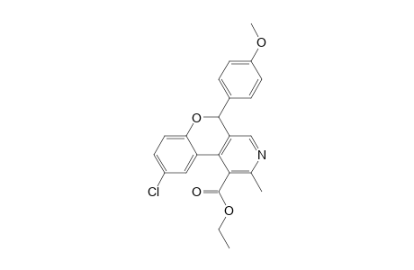 Ethyl 2-methyl-5-(4'-methoxyphenyl)-9-chloro-5H-chromene[3,4-c]pyridine-1-carboxylate