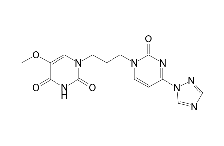 2,4(1H,3H)-Pyrimidinedione, 1-[3-[2-oxo-4-(1H-1,2,4-triazol-1-yl)-1(2H)-pyrimidinyl]propyl]-5-methoxy-