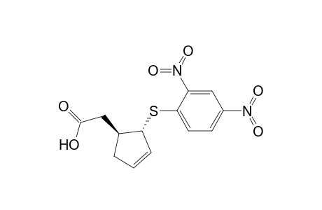3-Cyclopentene-1-acetic acid, 2-[(2,4-dinitrophenyl)thio]-, trans-(.+-.)-