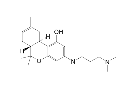 (-)-1-hydroxy-3-[methyl-(3-demethylamino-propyl)-amino]-6,6,9-trimethyl-6a,10a-trans-6a,7,10,70a-tetrahydro-6H-dibenzo[b,d]pyran