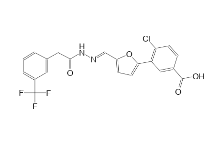 4-chloro-3-{5-[(E)-({[3-(trifluoromethyl)phenyl]acetyl}hydrazono)methyl]-2-furyl}benzoic acid